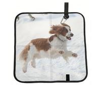 Hnnkloy Imprimé de Chien Mignon,Tapis de siège Pliable, Tapis de siège en Tissu Oxford, Coussin de siège Portable pour l'extérieur