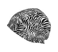 Hnnkloy Imprimé zèbre,Bonnet en Maille Polyester, Cagoule, Bonnet de Course