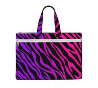 Hnnkloy Imprimé zèbre,Sac à documents en toile avec fermeture éclair, sac fourre-tout, porte-documents pour l'école et le bureau