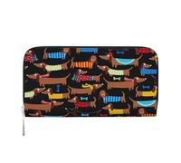 Hnnkloy J'aime Mon Chien Teckels Imprimer,Portefeuille en Cuir PU Grande capacité pour Hommes et Femmes