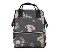 Hnnkloy Koala mignon en 3D,Sac à dos momie grande capacité, sac à langer, sac de voyage pour les activités de plein air