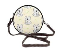 Hnnkloy Koala mignon,Sac bandoulière rond en cuir PU - Sac à main rond pour femme