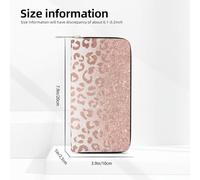 Hnnkloy Léopard ombré pailleté en Faux Or Rose Tendance,Portefeuille en Cuir PU Grande capacité pour Hommes et Femmes