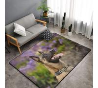 Hnnkloy Malinois Belges Animaux de Compagnie Chiens Malinois Belges, Tapis de Sol antidérapant de Grande Taille pour Salon et Chambre, 150 x 100 cm.