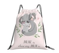 Hnnkloy Maman koala et son bébé, tout mignons,Sac à dos à cordon unisexe, sac de sport, sac de gym, sac à dos décontracté.