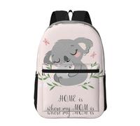 Hnnkloy Maman koala et son bébé, tout mignons,Sac à dos de 17 pouces avec poches, sac à dos décontracté pour la journée, résistant à l'eau, sac d'école