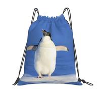Hnnkloy Manchot,Sac à dos à cordon unisexe, sac de sport, sac de gym, sac à dos décontracté.