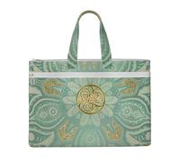 Hnnkloy Mandala celtique vert sauge doux et or,Sac à documents en toile avec fermeture éclair, sac fourre-tout, porte-documents pour l'école et le bureau