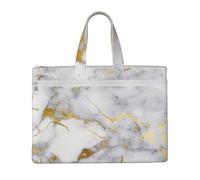 Hnnkloy Marbre doré italien,Sac à documents en toile avec fermeture éclair, sac fourre-tout, porte-documents pour l'école et le bureau