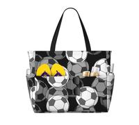 Hnnkloy Match de football en équipe,Sac de plage grande capacité, sac bandoulière de voyage pour femme - Sac fourre-tout imperméable