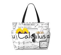 Hnnkloy Mathématiques Géométrie Geek Calculus,Sac de plage grande capacité, sac bandoulière de voyage pour femme - Sac fourre-tout imperméable