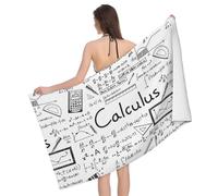 Hnnkloy Mathématiques Géométrie Geek Calculus,Serviette de Plage en Microfibre Douce, 80 x 130 cm, pour Salle de Bain, hôtel, Plage, Salle de Sport
