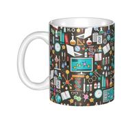 Hnnkloy Modèle de chimie scientifique,Mug en céramique, grande tasse à café de 330 ml, idéale pour la cuisine, les restaurants