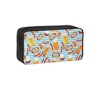 Hnnkloy Modèle de Pizza au Pain à Saucisse,Trousse à Crayons Grande capacité, Pochette Portable pour stylos, Sac de Papeterie pour l'école et Le Bureau