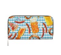 Hnnkloy Modèle de Pizza au Pain et à la Saucisse,Portefeuille en Cuir PU Grande capacité pour Hommes et Femmes