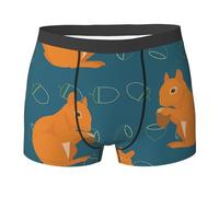 Hnnkloy Motif Animal écureuil Mignon, caleçon Boxer pour Hommes, sous-vêtements Extensibles Confortables,M.