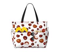 Hnnkloy Motif de châtaignes d'automne,Sac de plage grande capacité, sac bandoulière de voyage pour femme - Sac fourre-tout imperméable