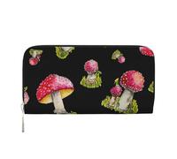 Hnnkloy Motif de l'amanite Tue-Mouches Rouge,Portefeuille en Cuir PU Grande capacité pour Hommes et Femmes