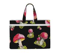 Hnnkloy Motif de l'amanite tue-mouches rouge,Sac à documents en toile avec fermeture éclair, sac fourre-tout, porte-documents pour l'école et le bureau