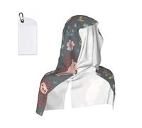 Hnnkloy Motif Mignon de hérisson et de Fleurs, Serviette à Capuche Cool Sensation, idéale pour Le Sport, la Salle de Gym, Le Camping et la Course à Pied.