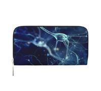 Hnnkloy Neurologie des neurones et des cellules cérébrales 3D,Portefeuille en Cuir PU Grande capacité pour Hommes et Femmes