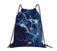 Hnnkloy Neurologie des neurones et des cellules cérébrales en 3D,Sac à dos à cordon unisexe, sac de sport, sac de gym, sac à dos décontracté.