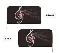 Hnnkloy Notes de Musique d'amour,Portefeuille en Cuir PU Grande capacité pour Hommes et Femmes