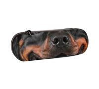 Hnnkloy Organisateur de Trousse à Crayons en Cuir pour Le Rangement de la Papeterie, Chien Rottweiler