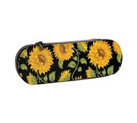 Hnnkloy Organiseur de Trousse à Crayons en Cuir pour Le Rangement de la Papeterie, tournesols Mignons