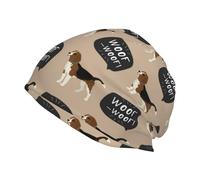 Hnnkloy Ouaf Beagle,Bonnet en Maille Polyester, Cagoule, Bonnet de Course