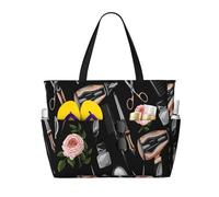 Hnnkloy Outils de coiffure,Sac de plage grande capacité, sac bandoulière de voyage pour femme - Sac fourre-tout imperméable