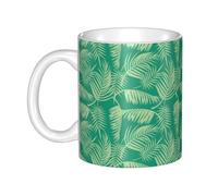 Hnnkloy palmier tropical,Mug en céramique, grande tasse à café de 330 ml, idéale pour la cuisine, les restaurants