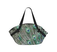 Hnnkloy Paon déployant Ses Plumes, Ailes Ouvertes,Tapis de Camping Portable, Couverture de Pique-Nique multifonctionnelle et Pliable, utilisable comme Sac de Transport