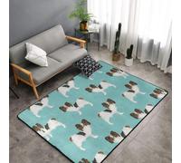 Hnnkloy Papillon, Chien Mignon de Race Toy Spaniel, Tapis de Sol antidérapant de Grande Taille pour Salon et Chambre, 150 x 100 cm.