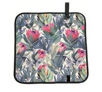 Hnnkloy Paradis des protéas imprimé,Tapis de siège Pliable, Tapis de siège en Tissu Oxford, Coussin de siège Portable pour l'extérieur