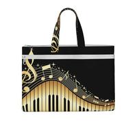 Hnnkloy Partitions de notes de musique,Sac à documents en toile avec fermeture éclair, sac fourre-tout, porte-documents pour l'école et le bureau
