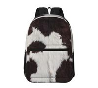 Hnnkloy Peau de vache abstraite Afrique Animal Noir,Sac à dos de 17 pouces avec poches, sac à dos décontracté pour la journée, résistant à l'eau, sac d'école