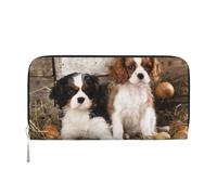 Hnnkloy Petits Chiots Cavalier King Charles Spaniel,Portefeuille en Cuir PU Grande capacité pour Hommes et Femmes