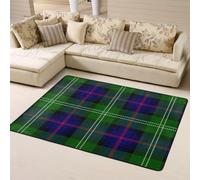 Hnnkloy Plaid écossais en Tartan du Clan Sutherland, Tapis de Sol antidérapant de Grande Taille pour Salon et Chambre, 160 x 120 cm.