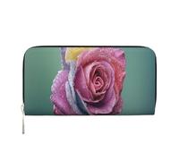 Hnnkloy Plante aux pétales de Rose colorés et romantiques,Portefeuille en Cuir PU Grande capacité pour Hommes et Femmes