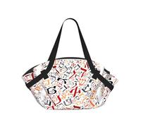 Hnnkloy Poussière d'alphabet hébreu créatif,Tapis de Camping Portable, Couverture de Pique-Nique multifonctionnelle et Pliable, utilisable comme Sac de Transport