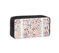 Hnnkloy Poussière d'alphabet hébreu créatif,Trousse à Crayons Grande capacité, Pochette Portable pour stylos, Sac de Papeterie pour l'école et Le Bureau