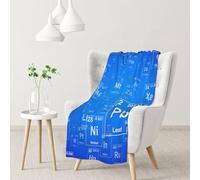 Hnnkloy Professeur de Sciences : Éléments Amusants et Tableau périodique,Couverture Douce et Chaude en Flanelle Peluche Anti-Boulochage pour canapé et lit, 76 x 102 cm