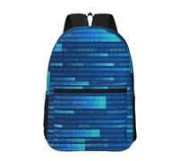 Hnnkloy Programmeur Code Bleu,Sac à dos de 17 pouces avec poches, sac à dos décontracté pour la journée, résistant à l'eau, sac d'école