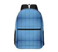 Hnnkloy Programmeur Code informatique binaire bleu,Sac à dos de 17 pouces avec poches, sac à dos décontracté pour la journée, résistant à l'eau, sac d'école