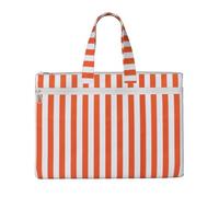 Hnnkloy Rayé orange puis blanc,Sac à documents en toile avec fermeture éclair, sac fourre-tout, porte-documents pour l'école et le bureau