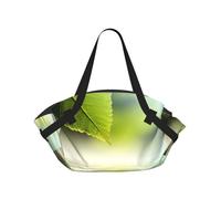 Hnnkloy Reflets d'une Feuille Verte dans l'eau de la rivière,Tapis de Camping Portable, Couverture de Pique-Nique multifonctionnelle et Pliable, utilisable comme Sac de Transport