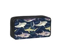 Hnnkloy Requin Baleine Vie Marine,Trousse à Crayons Grande capacité, Pochette Portable pour stylos, Sac de Papeterie pour l'école et Le Bureau