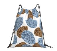 Hnnkloy Résumé des meilleures et modernes peaux de léopard,Sac à dos à cordon unisexe, sac de sport, sac de gym, sac à dos décontracté.