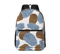 Hnnkloy Résumé des meilleures et modernes peaux de léopard,Sac à dos de 17 pouces avec poches, sac à dos décontracté pour la journée, résistant à l'eau, sac d'école